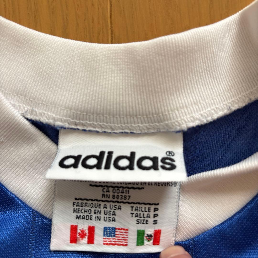 adidas ゲームシャツ　80s 青