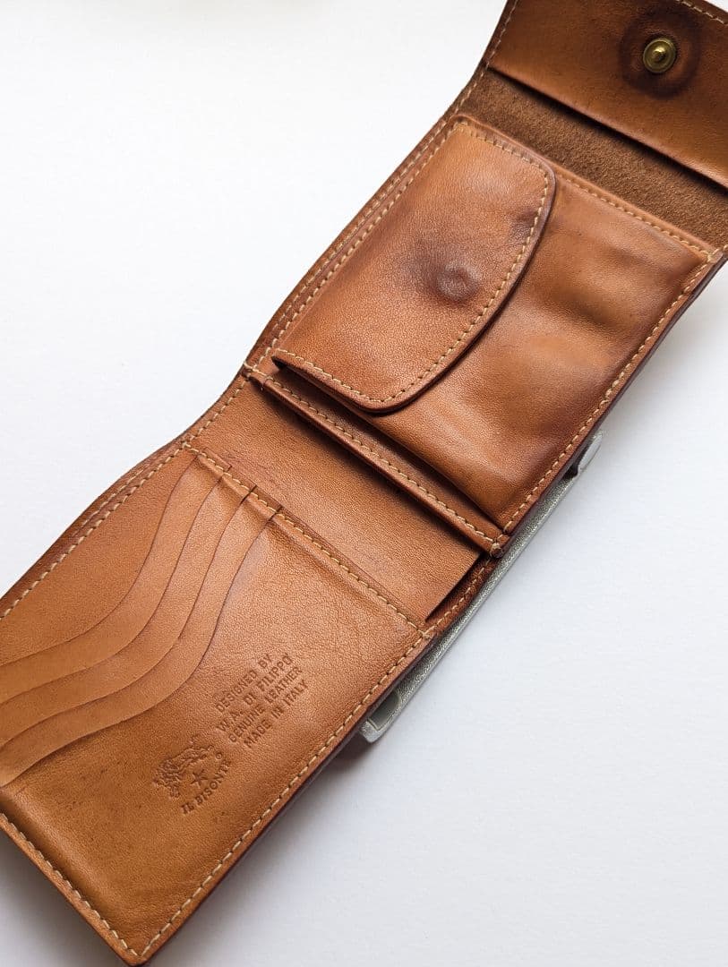 イルビゾンテ フラップウォレット コンパクト ヌメ革 希少 男女兼用