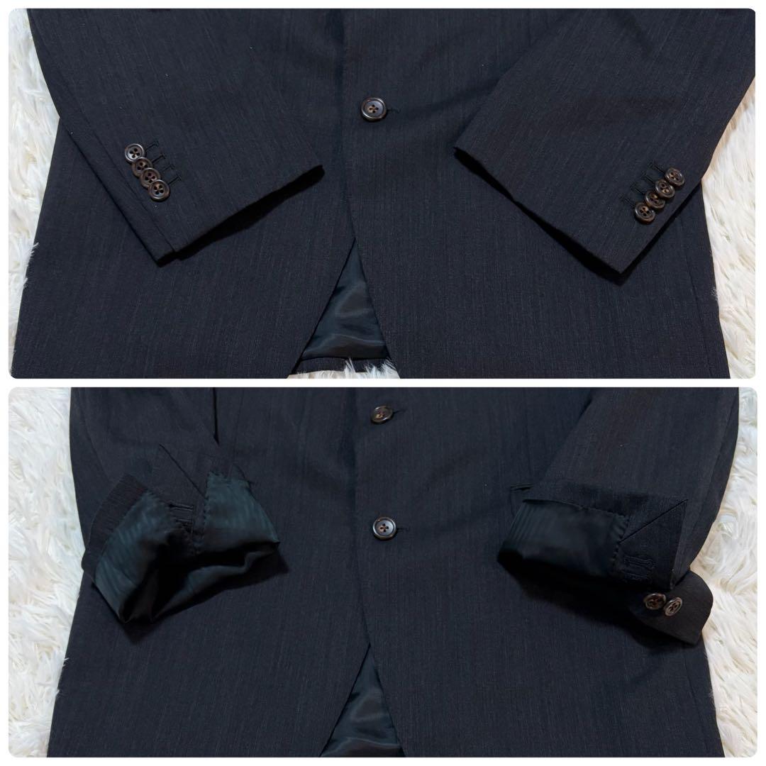 【美品】麻布テーラー JET CRUISE オーダー セットアップ チャコール