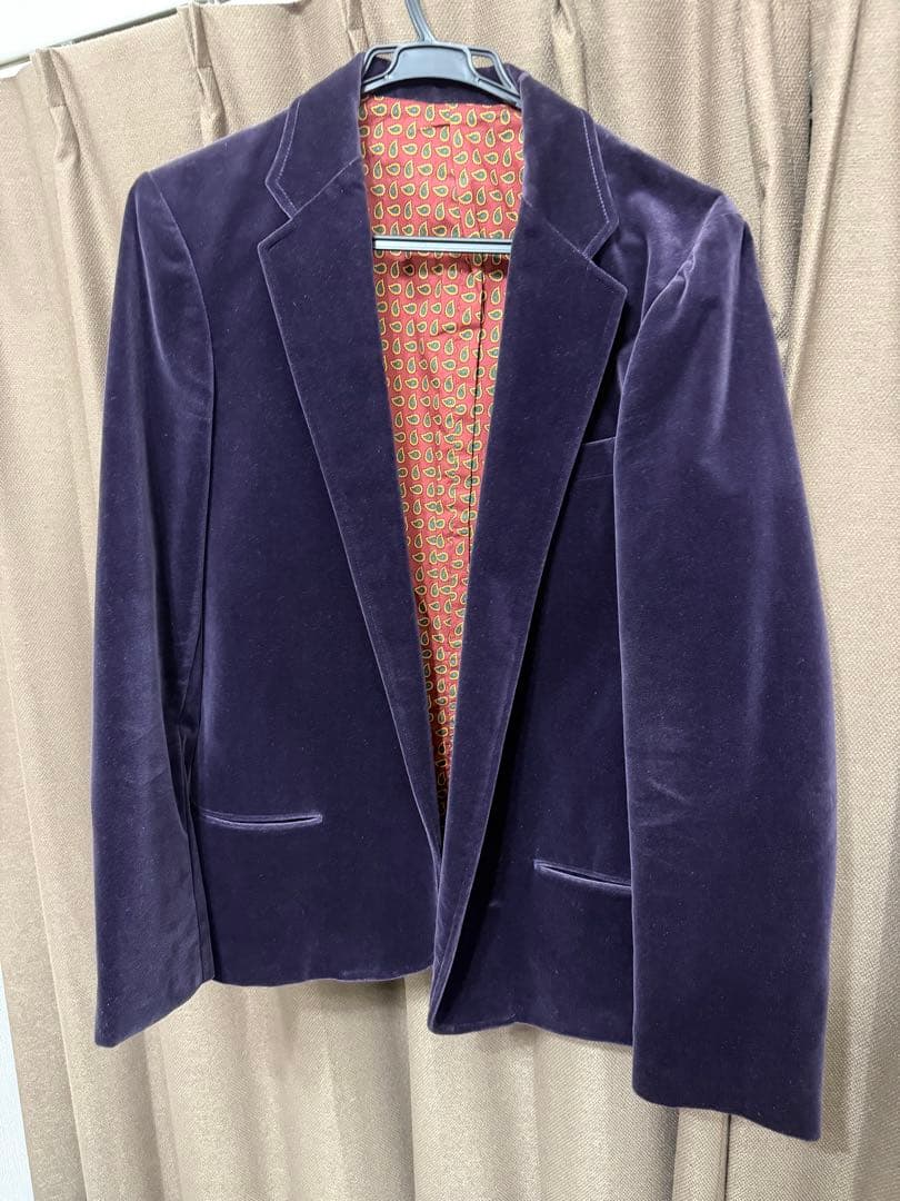 NUMBER (N)INE カート期　ベルベット ジャケット　ワインレッド