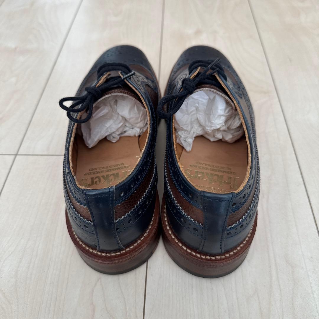 【Tricker's】ウィングチップ ネイビー×ブラウン