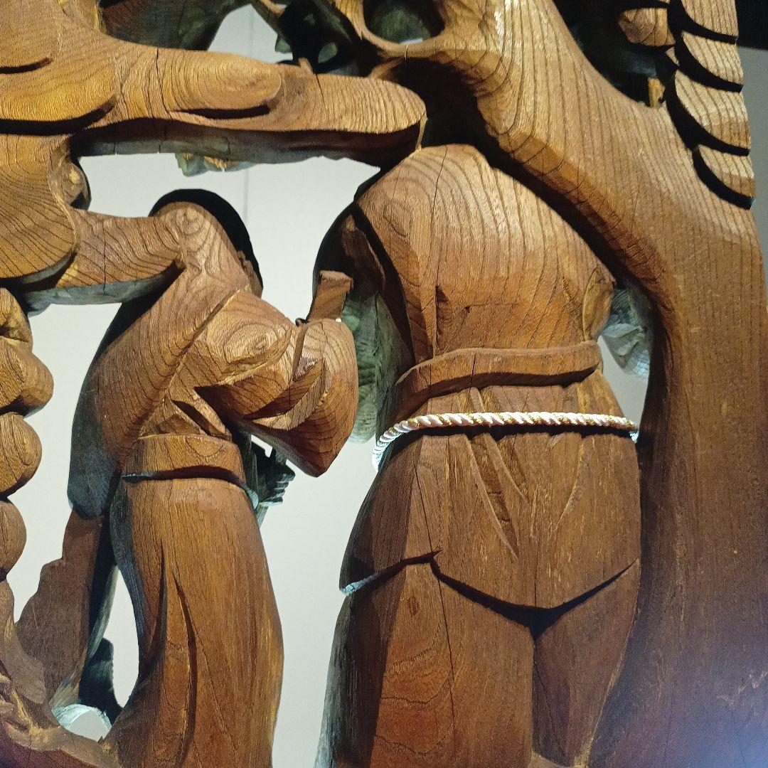 木彫り　縁起物　たかさご　彫刻　だんじり　寺院　仏閣　仏像　骨董品　アンティーク