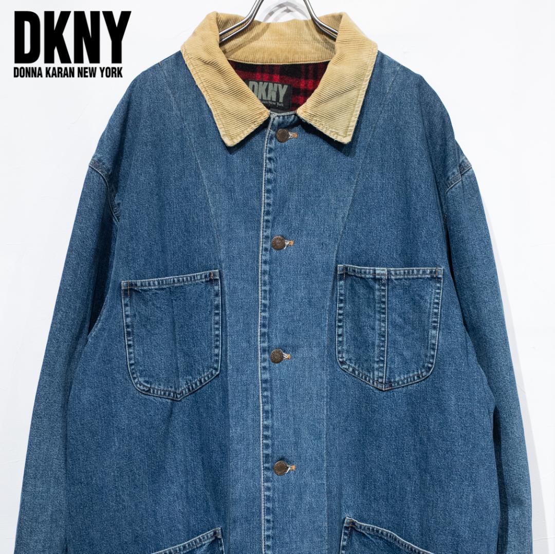 90’s DKNY デニム カバーオール オーバーサイズ コーデュロイ L