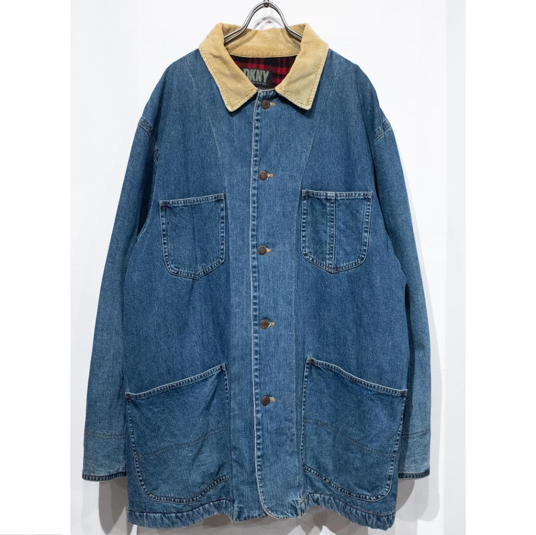 90’s DKNY デニム カバーオール オーバーサイズ コーデュロイ L