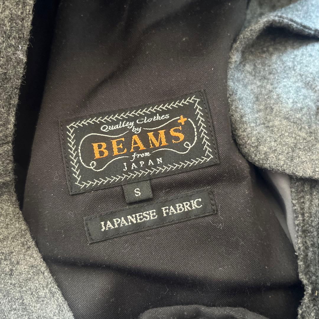 BEAMS+ 2プリーツ グレー スラックス ウール トラウザーズ