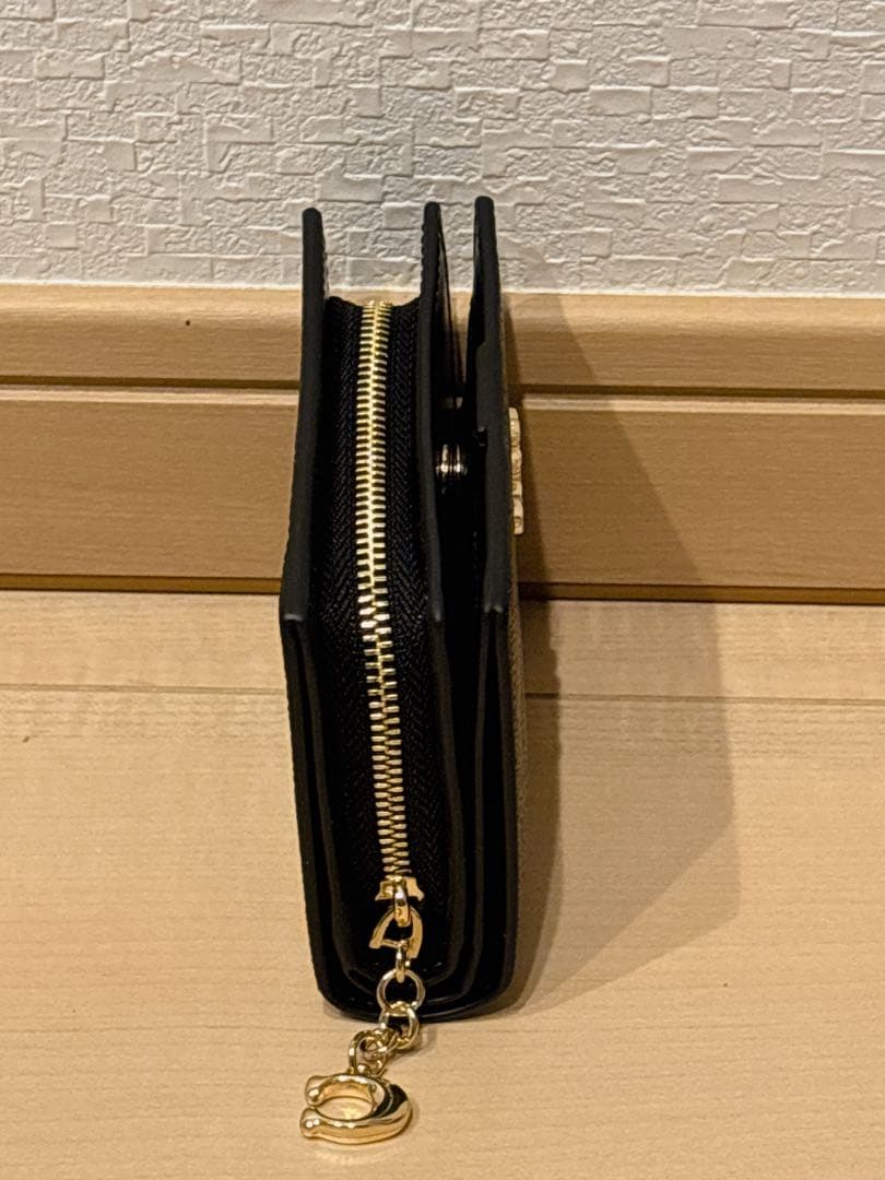 【大人気】COACH スナップ ウォレット・シグネチャー キャンバス