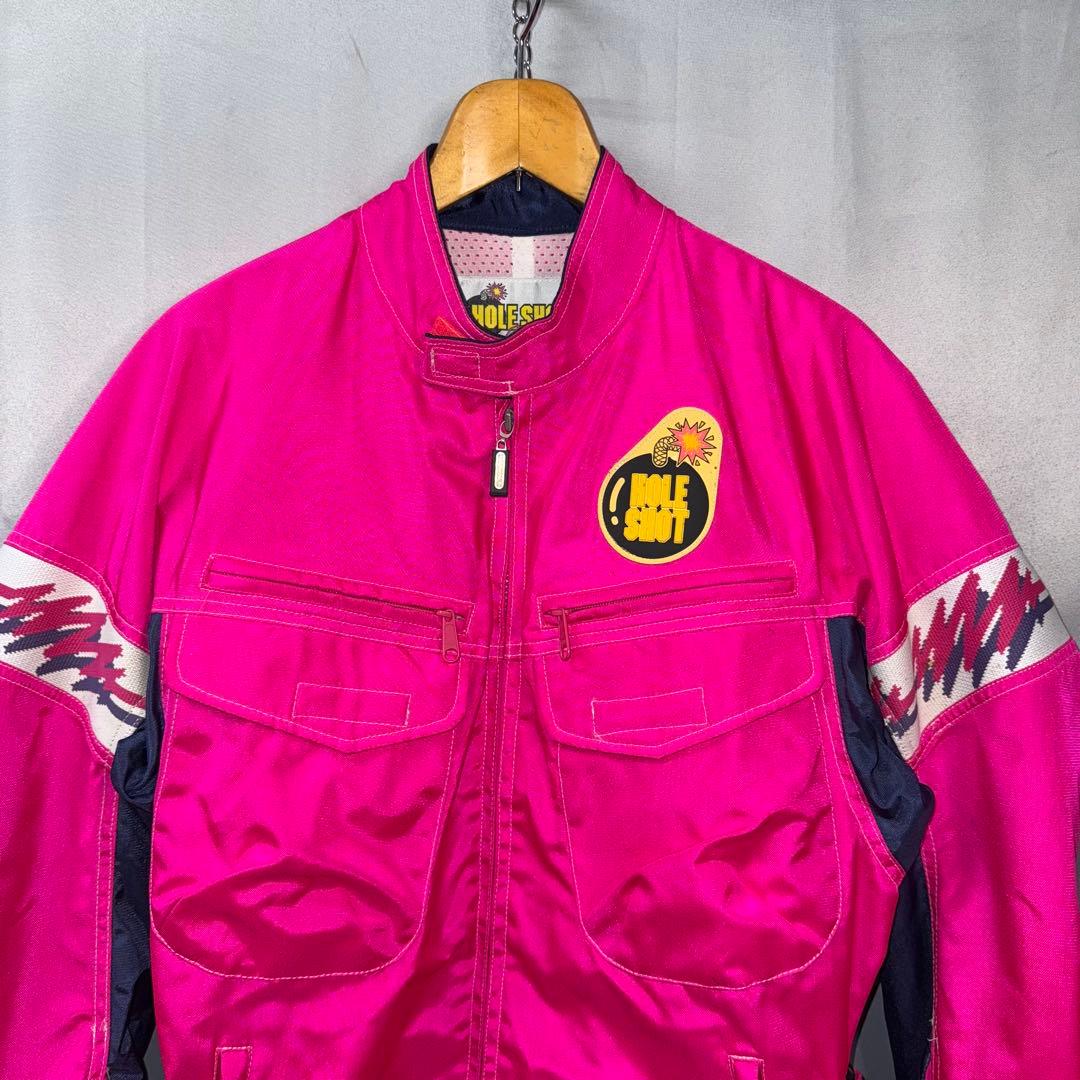 【美品】HOLESHOT 当時物クシタニ バイクジャケット　ピンク　ライダース