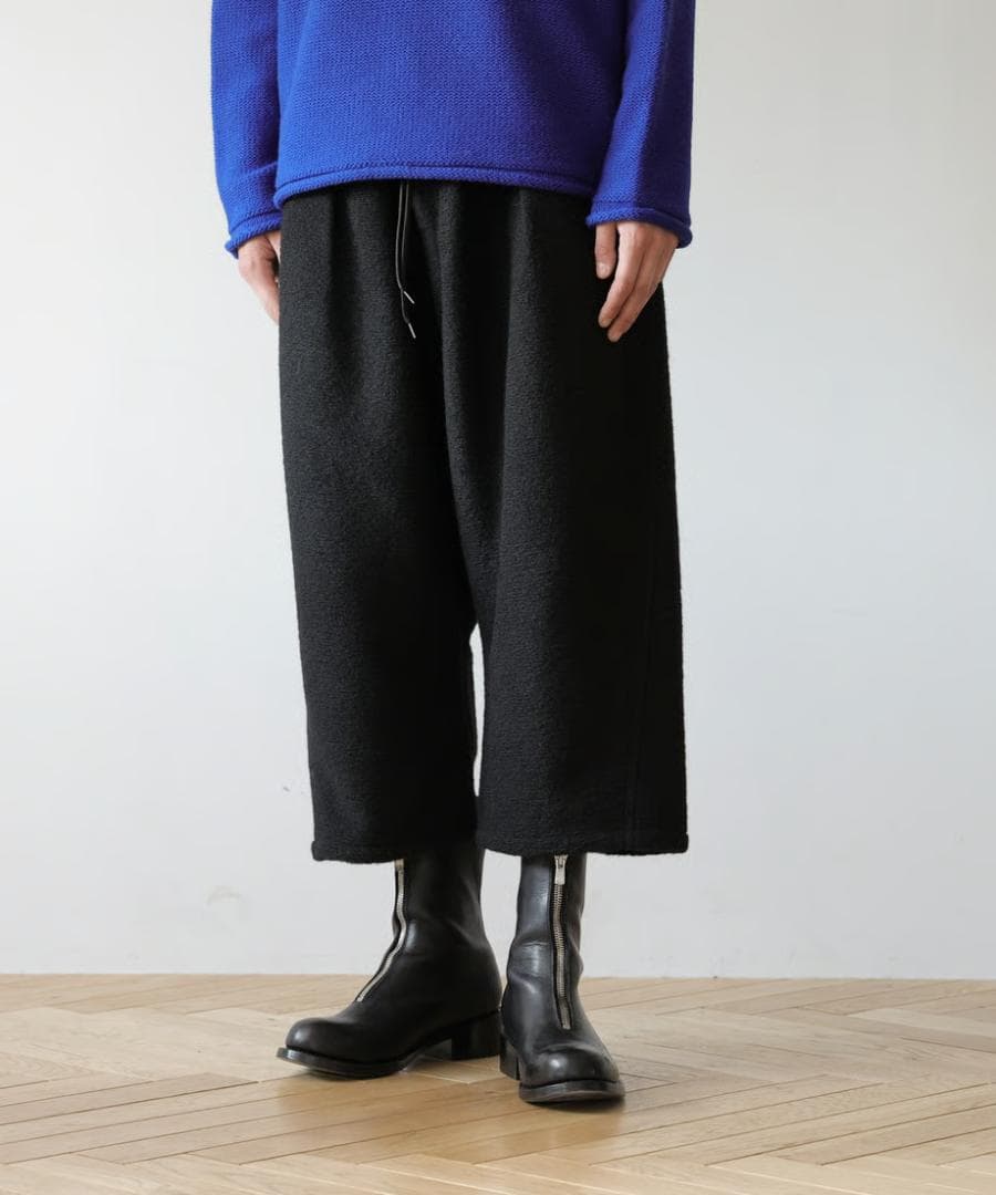 MB ULTIMATE FABRIC ウール縮絨サルエルパンツ 　ブラック S