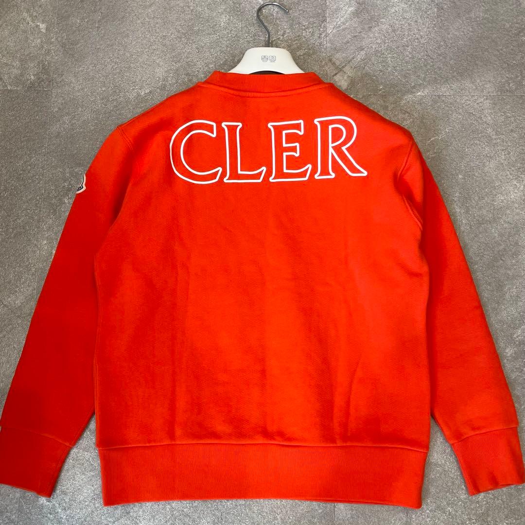 美品★モンクレール SWEATSHIRT スウェット 裏起毛 ロゴ オレンジ