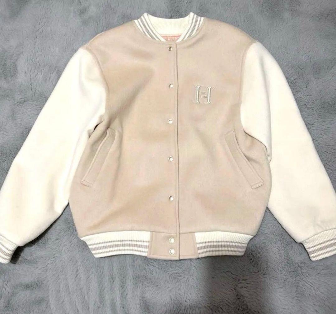 Herlipto H Logo Varsity Jacket M　スタジャン