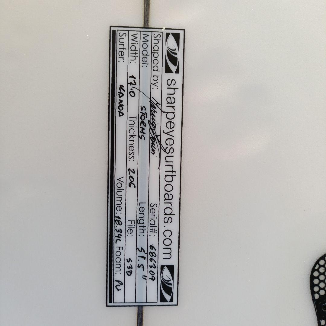 sharp eye ショートボード ストームズ　5.1ハーフ