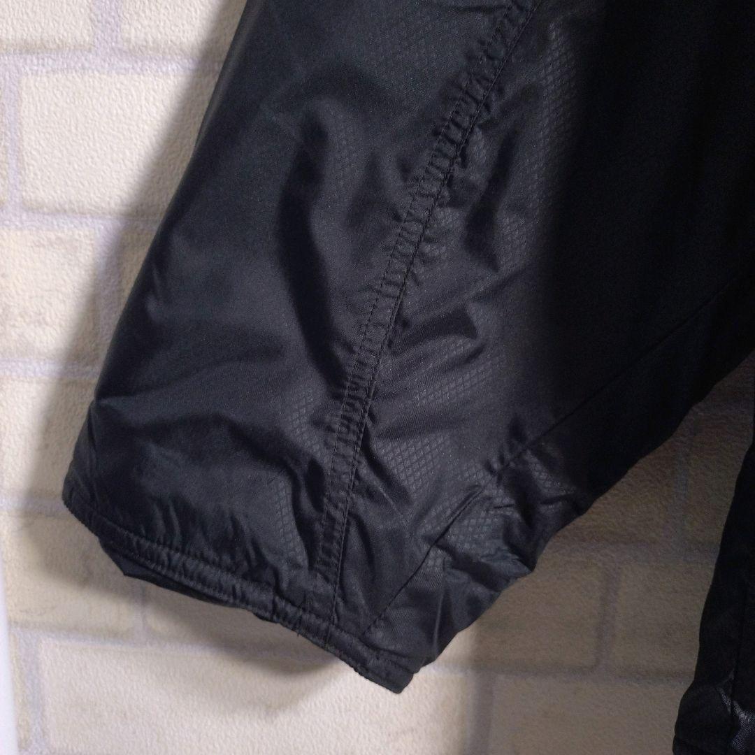 アディダス★00s ACミラン 刺繍ロゴ 中綿 ナイロンジャケット 黒 XL