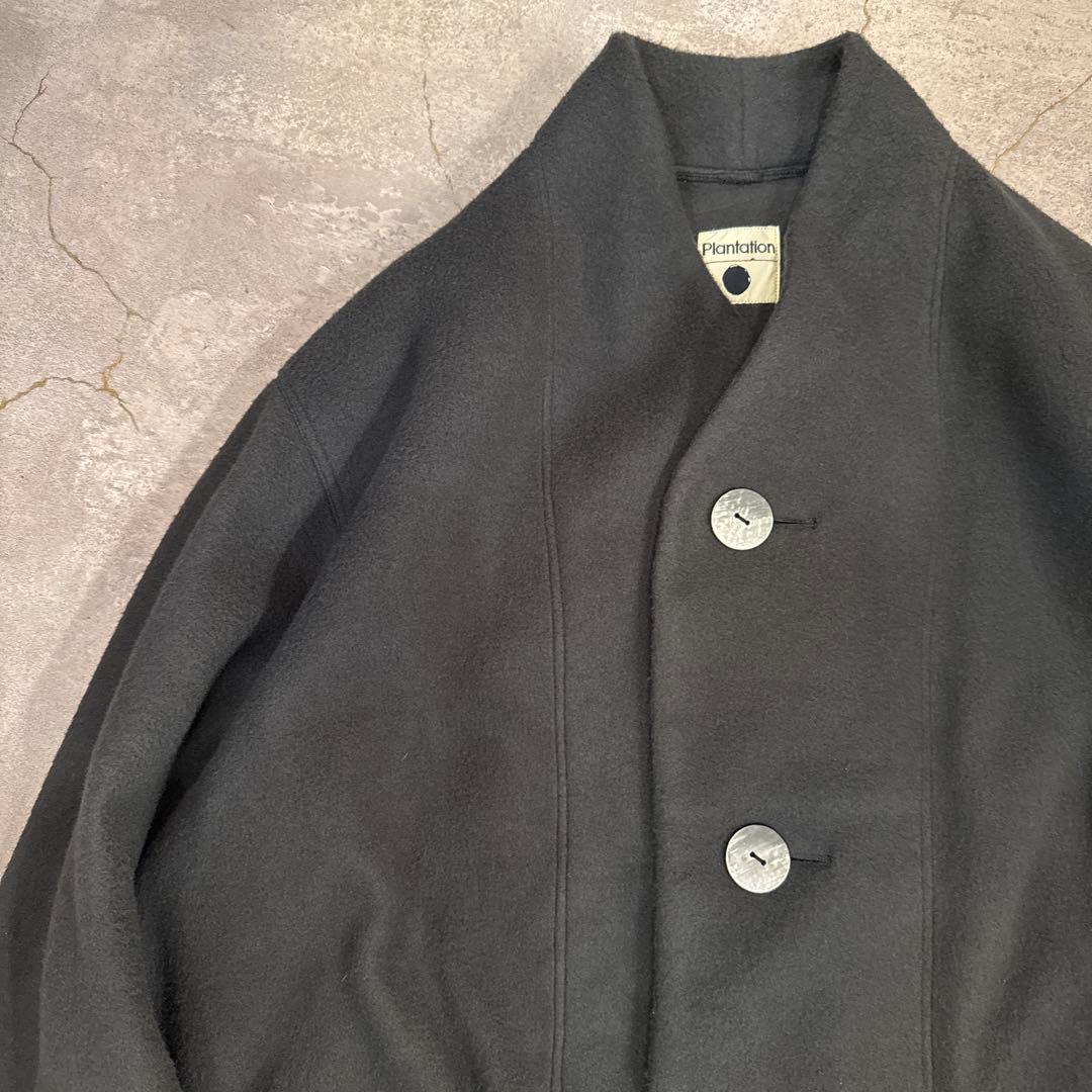 Plantation ダークグレー ロングコート　イッセイミヤケ