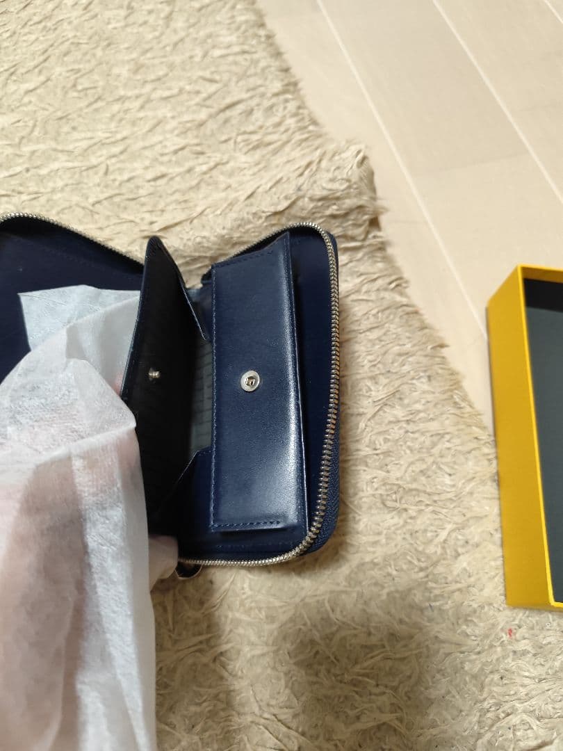 ITTI藍染クロコダイル 二つ折り財布