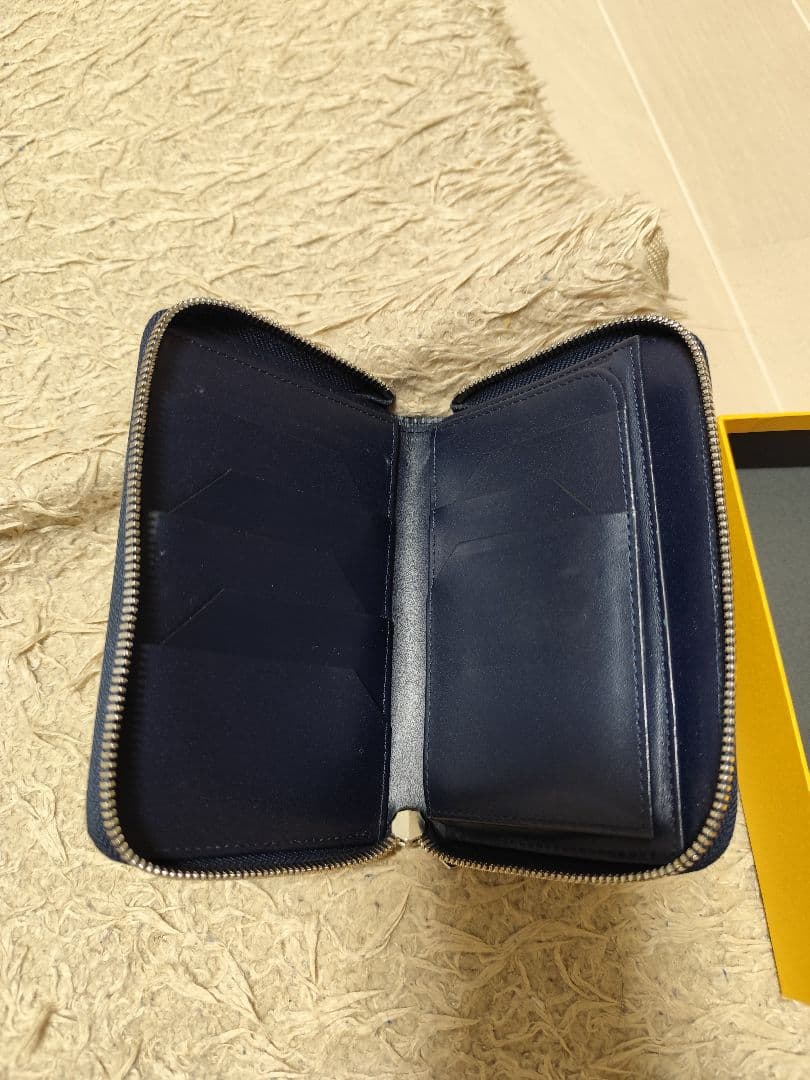 ITTI藍染クロコダイル 二つ折り財布