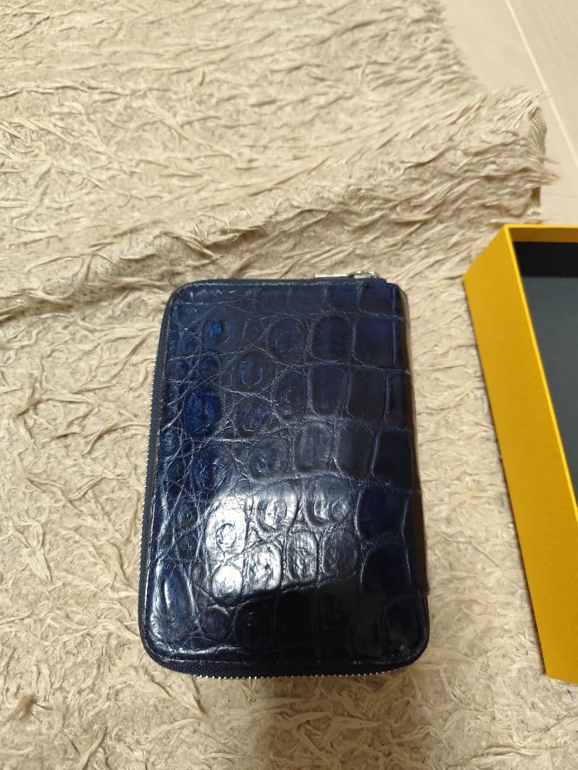 ITTI藍染クロコダイル 二つ折り財布