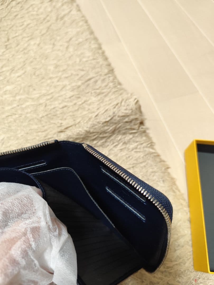 ITTI藍染クロコダイル 二つ折り財布