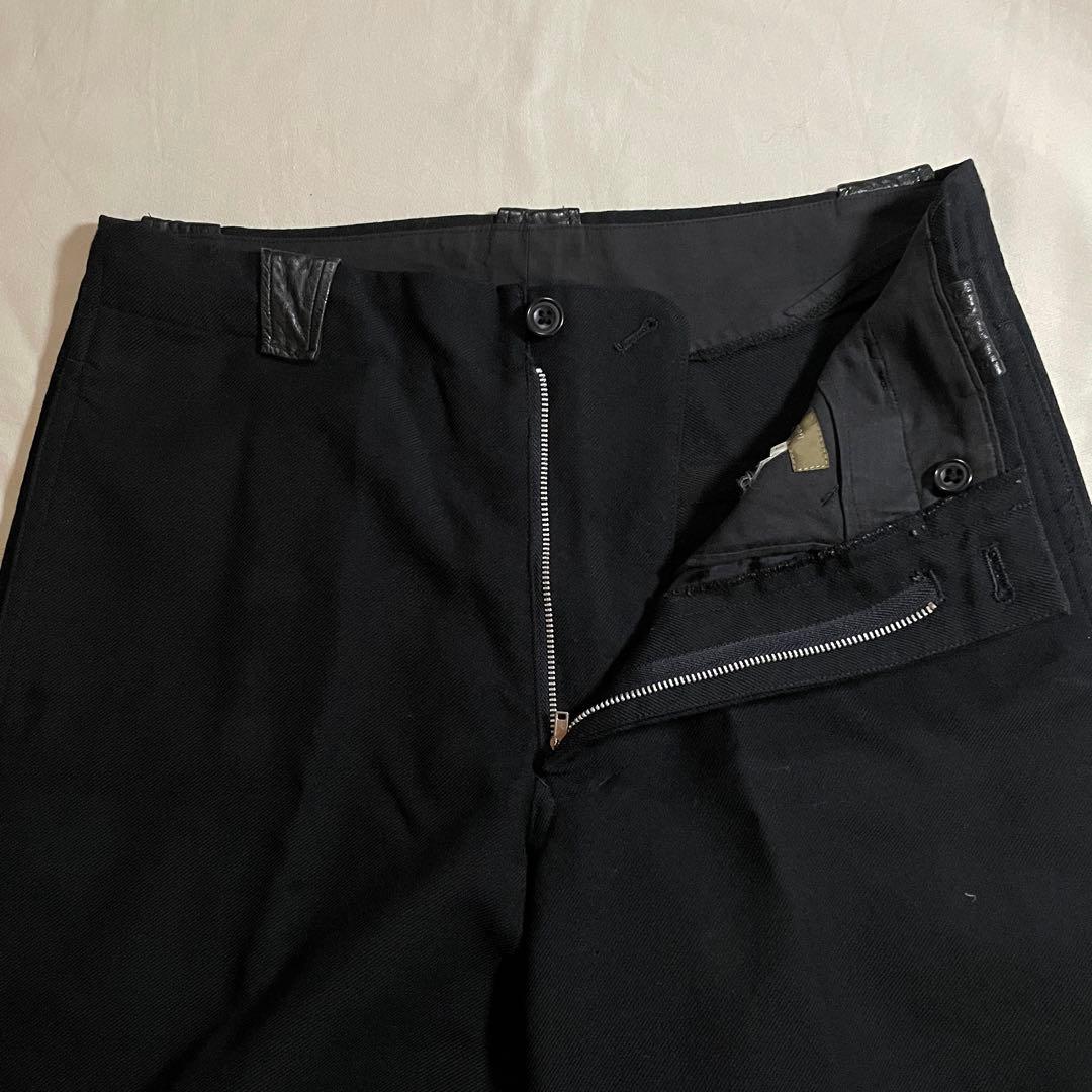 90s Y'S Yohji yamamoto wool レザー Slacks