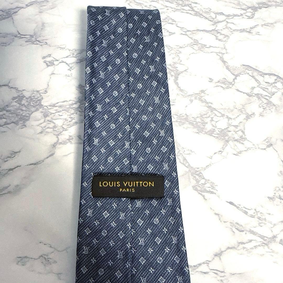 美品 ルイヴィトン ネクタイ モノグラム 光沢