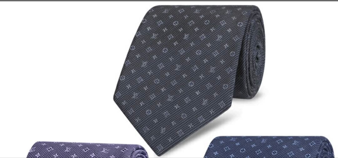 美品 ルイヴィトン ネクタイ モノグラム 光沢