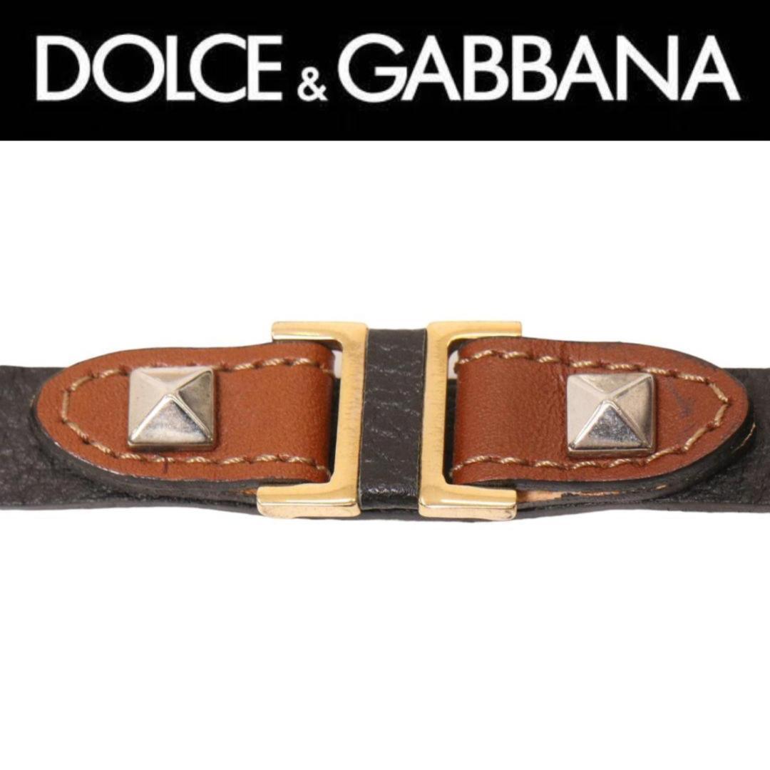 D&C ドルチェ&ガッバーナ ウォレットチェーン パールメタル２連チェーンベルト