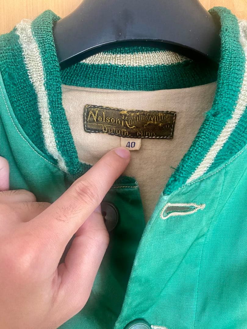 30-40s NELSON KNITTING MILLS サテンスタジャン