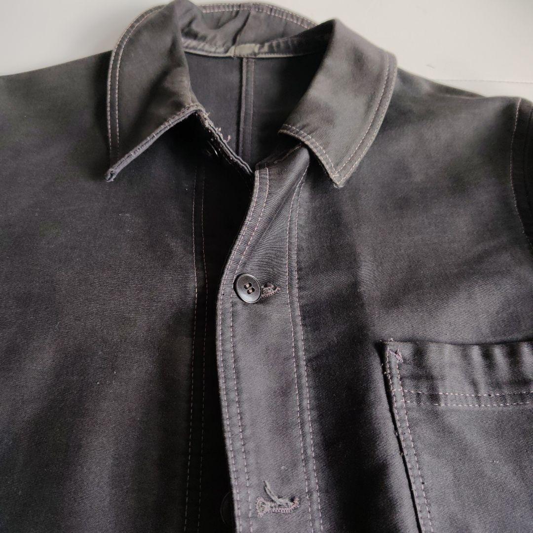 40s〜60s ブラックモールスキン　ワークジャケット vintage