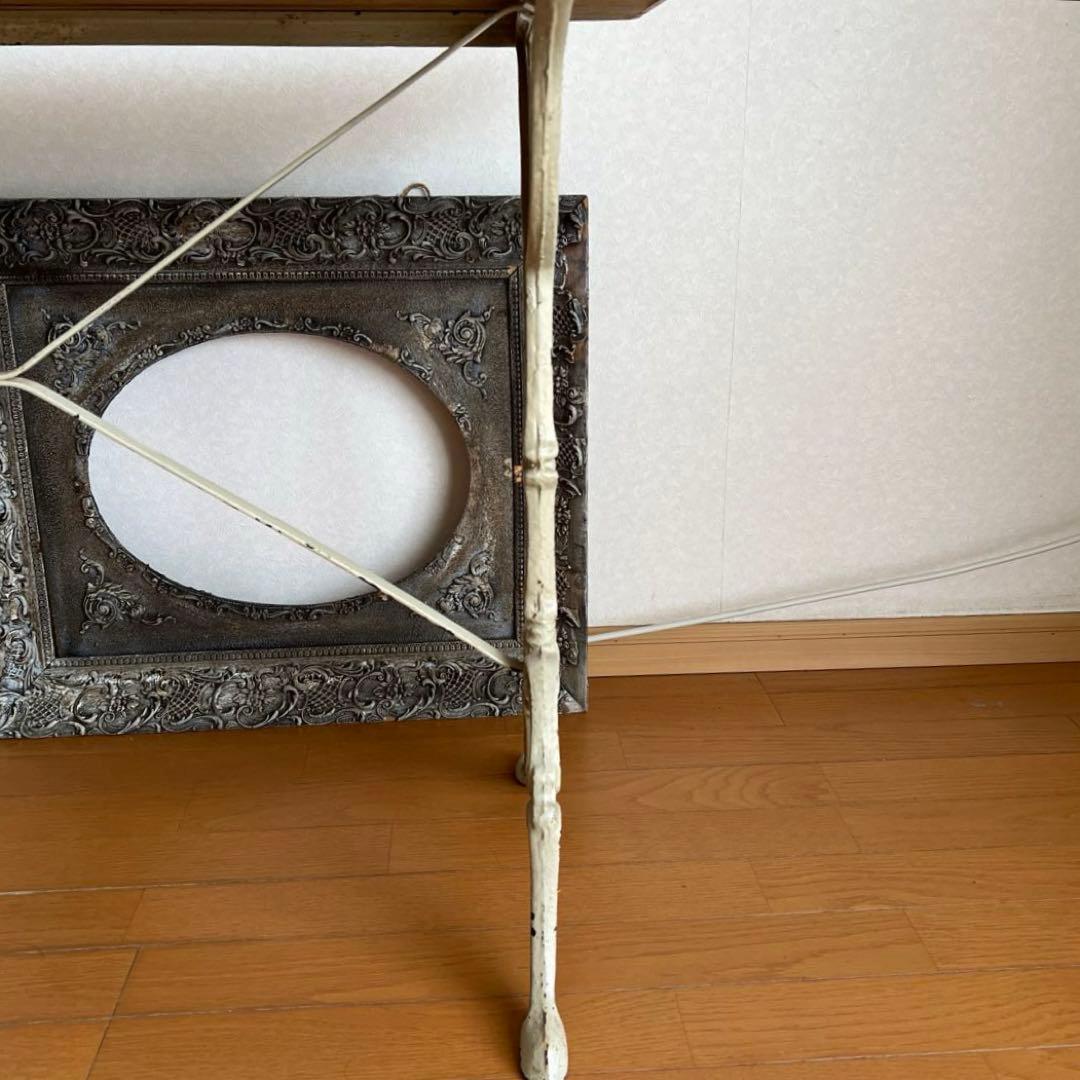 フランスアンティーク　鉄脚テーブル　　　　　ビストロテーブル