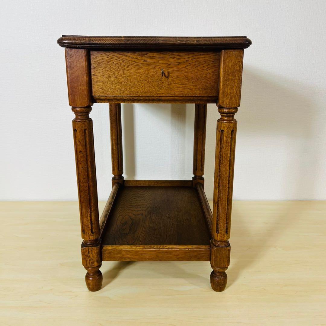 najico ナジコ サイドチェスト 電話台 花台 収納家具 引き出し オーク材