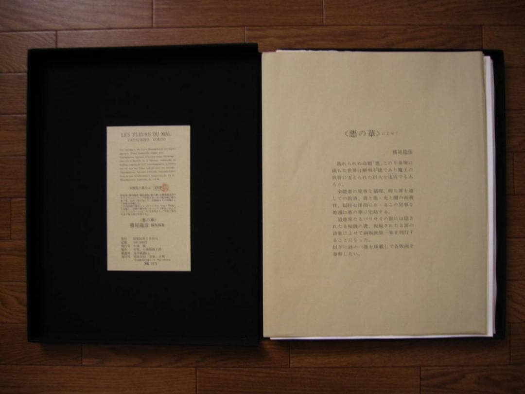 横尾龍彦 銅版画集 悪の華　限定20部　オリジナルエッチング 10葉　E.A.版