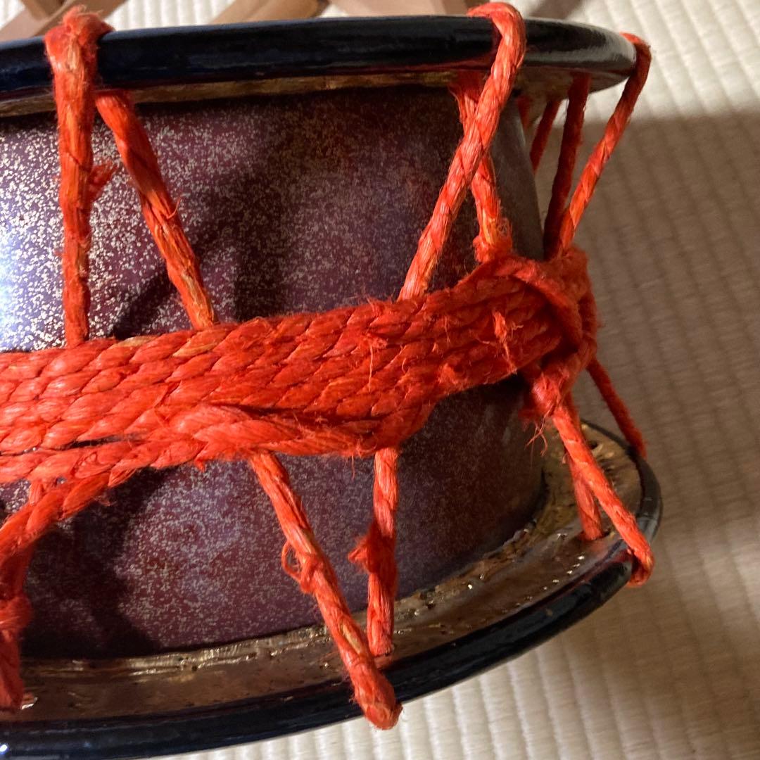 締太鼓 和太鼓 和楽器 バチ スタンド付き 伝統芸能