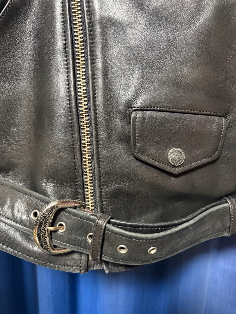 良い友達 BUY3S ハーレー 本革 牛革 ダブルレザージャケット L
