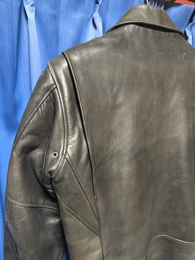 良い友達 BUY3S ハーレー 本革 牛革 ダブルレザージャケット L