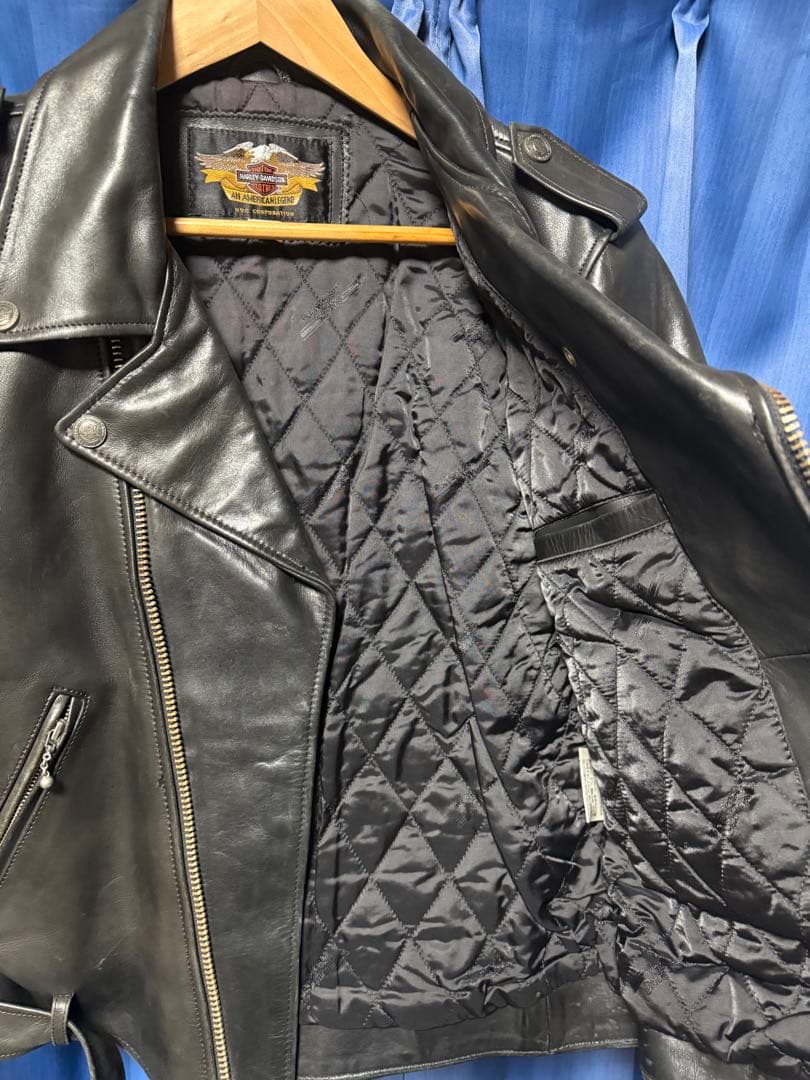 良い友達 BUY3S ハーレー 本革 牛革 ダブルレザージャケット L