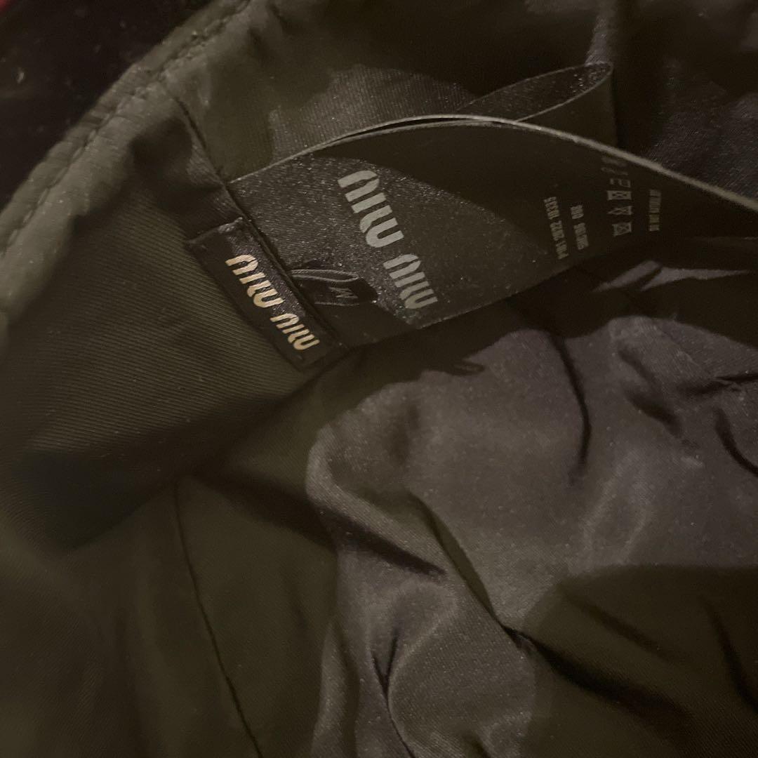 MIU MIU ブラック バケットハット ベルベット　今だけセール^ - ^