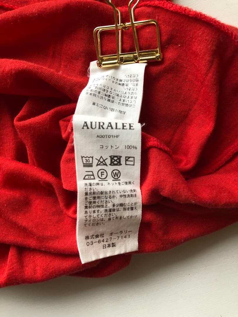 トップス AURALEE Super High Gauge Sheer Rib