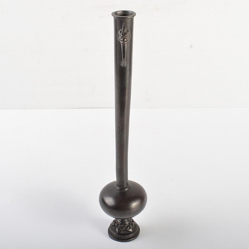 クサノミ　神獣耳花入　一輪挿し　裏千家十五代鵬雲斎極め箱　M　R6975