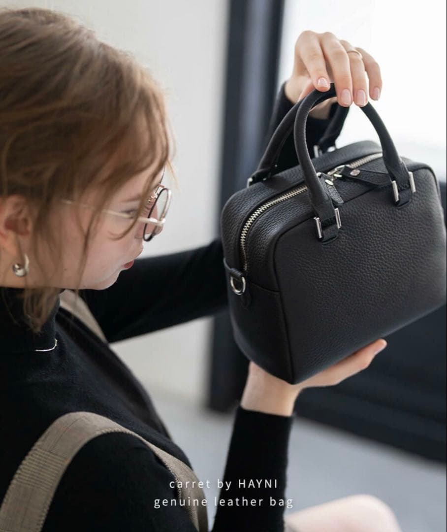 HAYNI ヘイニ 「 Carret カレ 」本革 2way スクエア