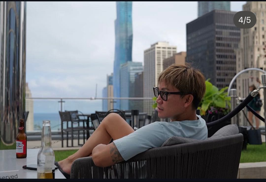 ⚪︎完売品⚪︎萩原裕介さん　YH02 BK/GR サングラス　カラーレンズ　グレー