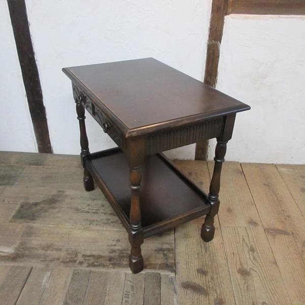 イギリス アンティーク 家具 ホールテーブル コンソール 電話台 6758d