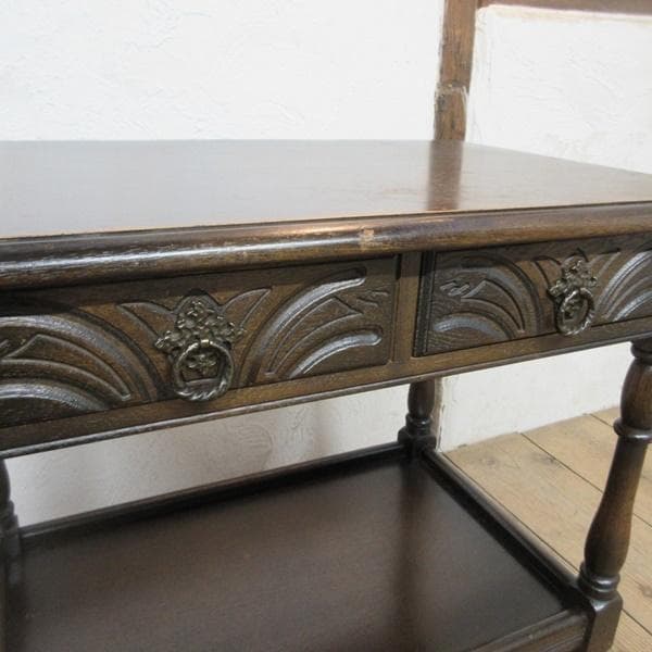 イギリス アンティーク 家具 ホールテーブル コンソール 電話台 6758d