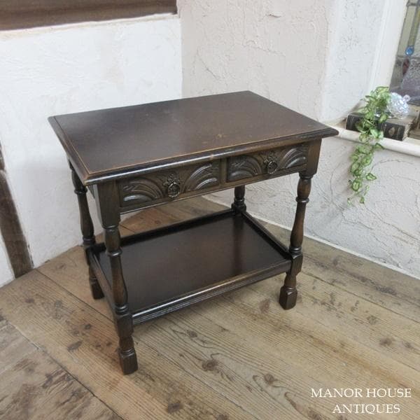 イギリス アンティーク 家具 ホールテーブル コンソール 電話台 6758d