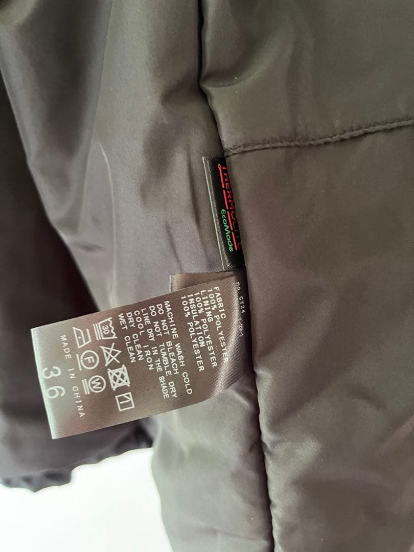 slobe iena ウォッシャブル中綿モンスターパーカー　ブラック　36