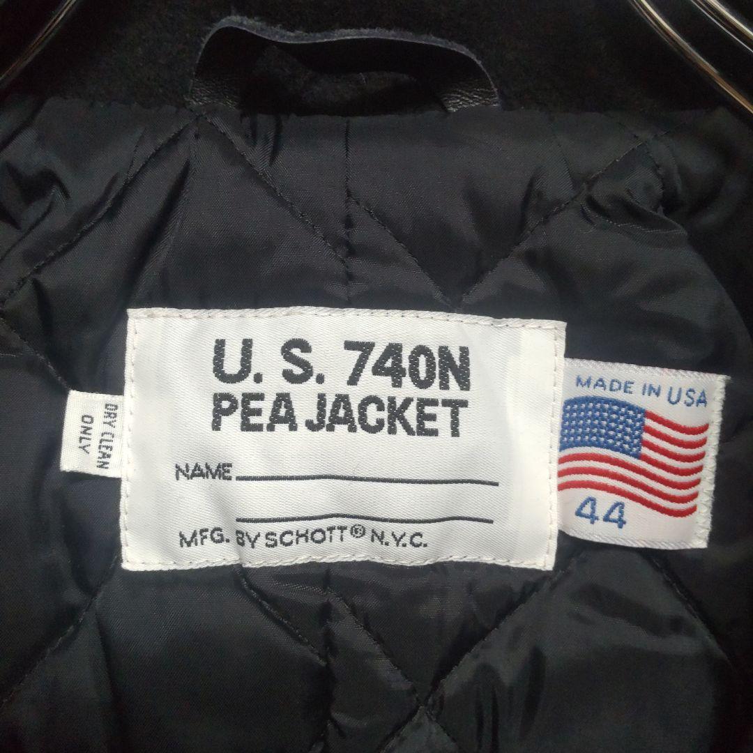 SCHOTT 740N Pコート 44 キルティング 10ボタン USA製