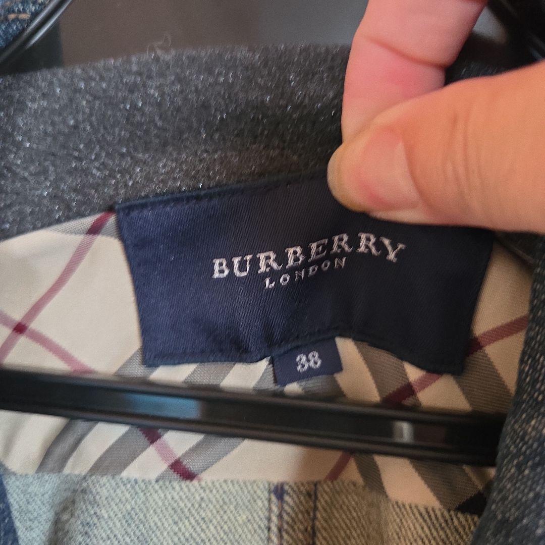 H*l様 BURBERRYLondonダークブルー デニムジャケットノバチェック