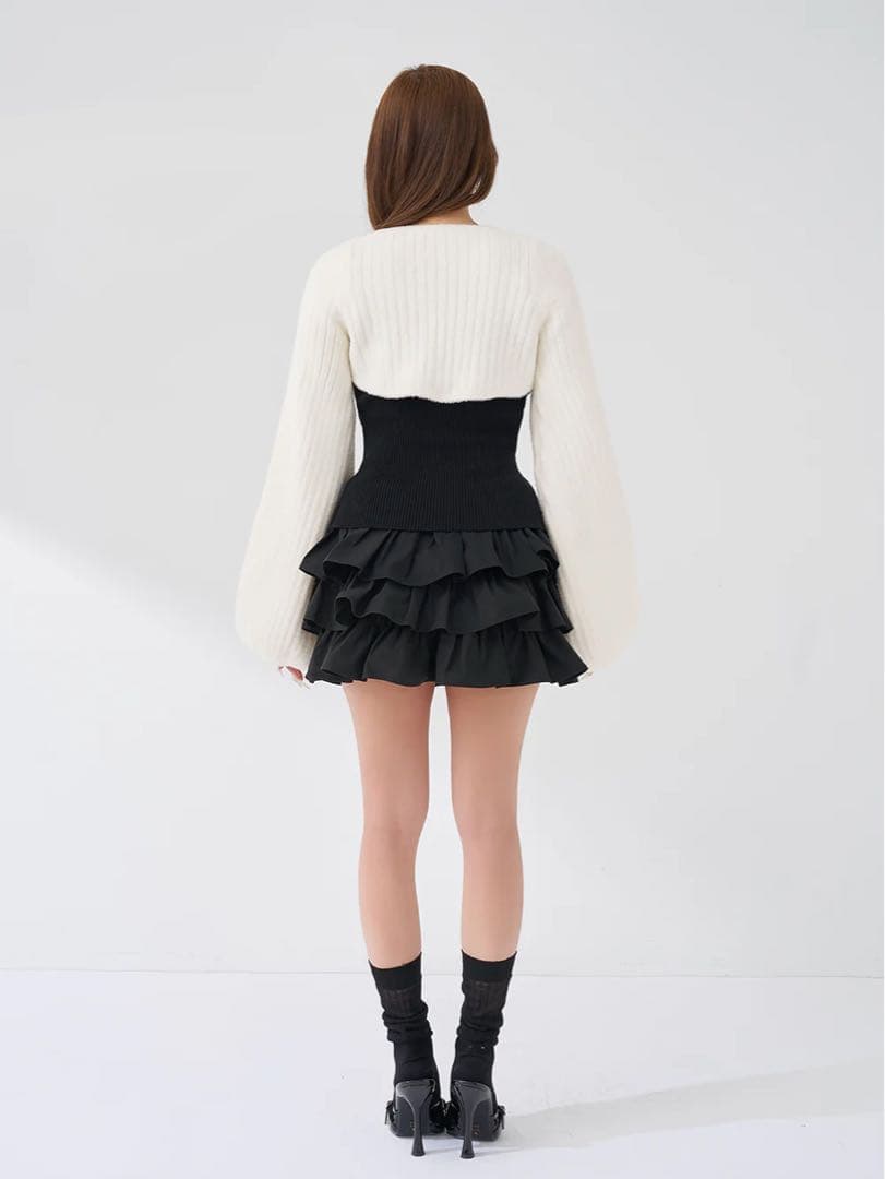 darich ダーリッチ　ティアードフリルミニワンピース