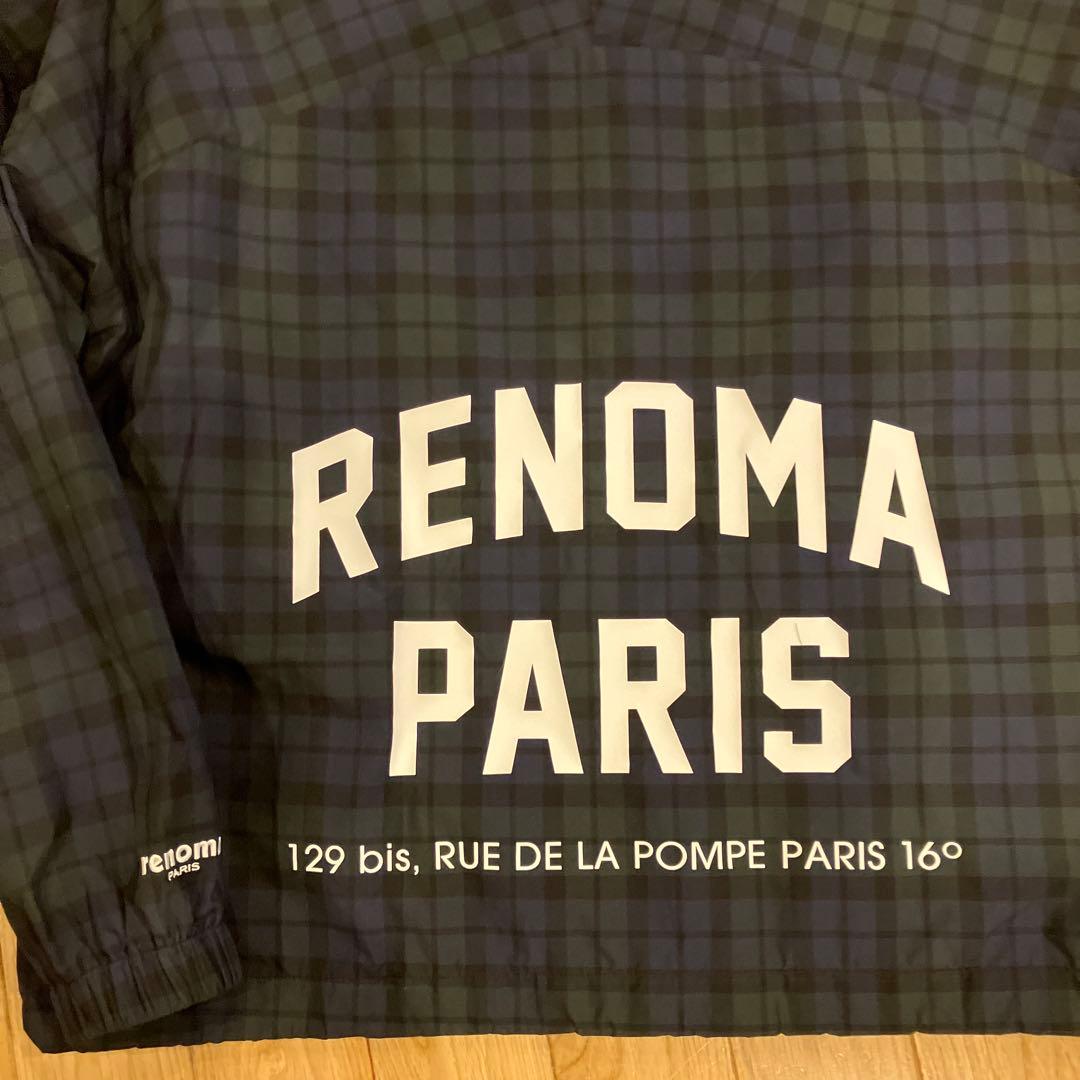 renoma ネイビー・チェック ナイロンジャケット・パンツセット
