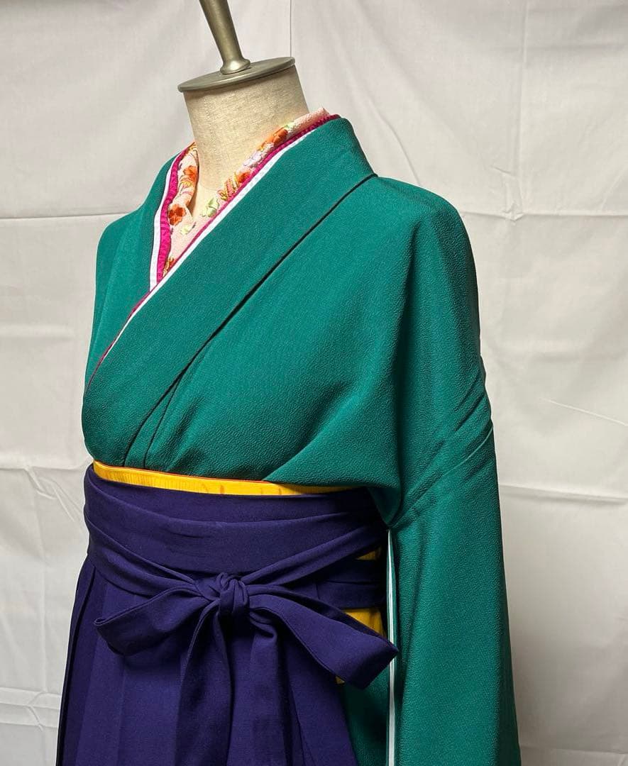 ジ*P様 2-上　二尺袖　袴　六点セット　ポリエステル洗える着物　卒業式　入学式