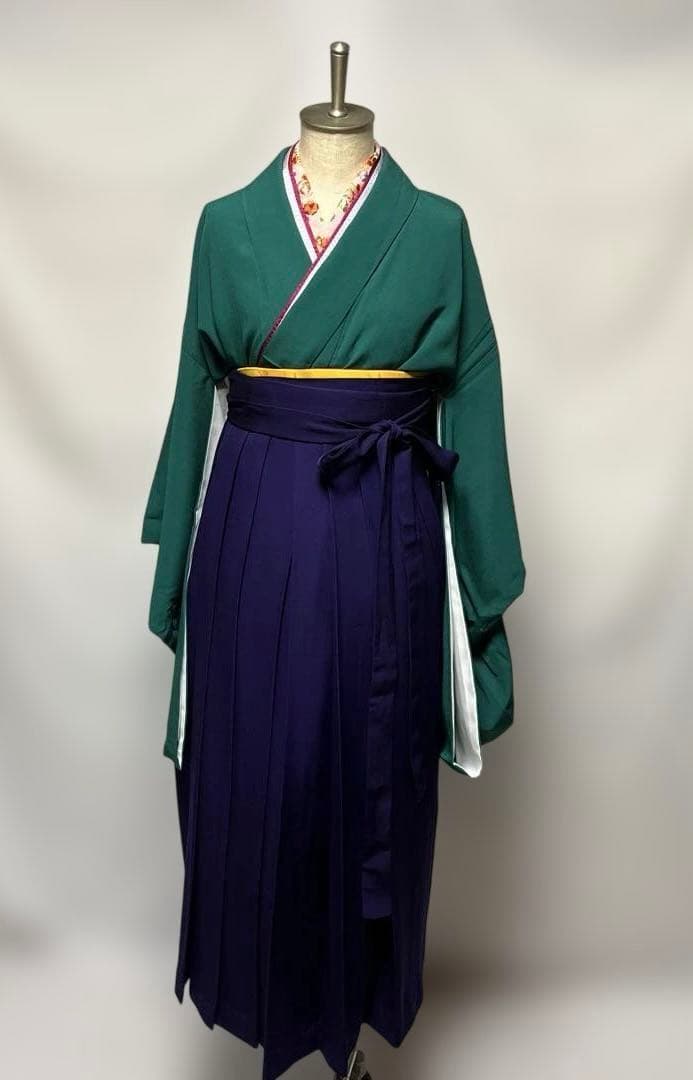 ジ*P様 2-上　二尺袖　袴　六点セット　ポリエステル洗える着物　卒業式　入学式