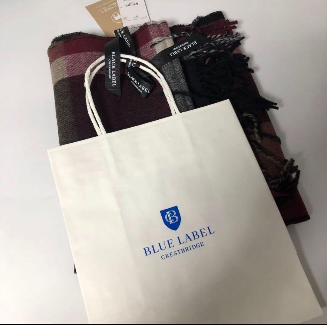 ブラックレーベル クレストブリッジ カシミヤ ダブルフェイス　マフラー